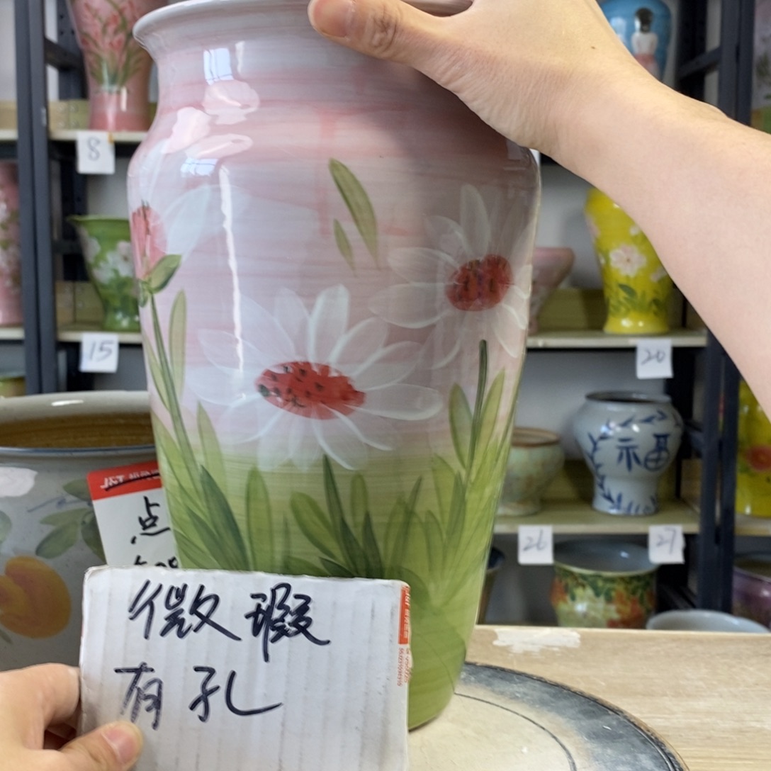 景德镇手工手绘陶瓷花盆