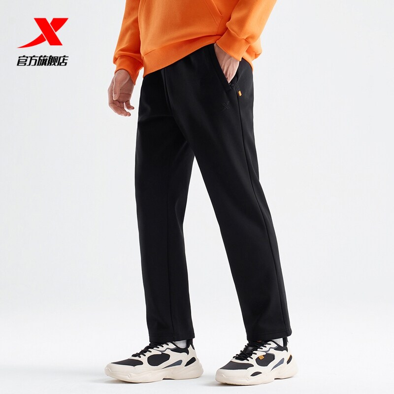 特步运动长裤男款加绒保暖卫裤舒适百搭休闲裤冬季新款男子运动裤