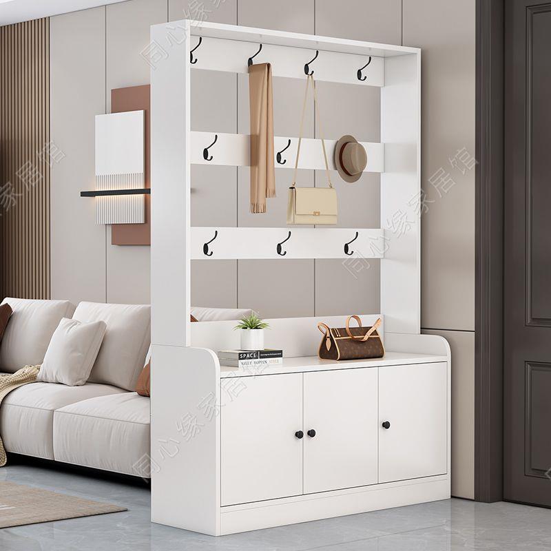 乌市发货新疆包邮衣帽架鞋柜入户挂衣柜架落地式玄关柜二合一鞋帽