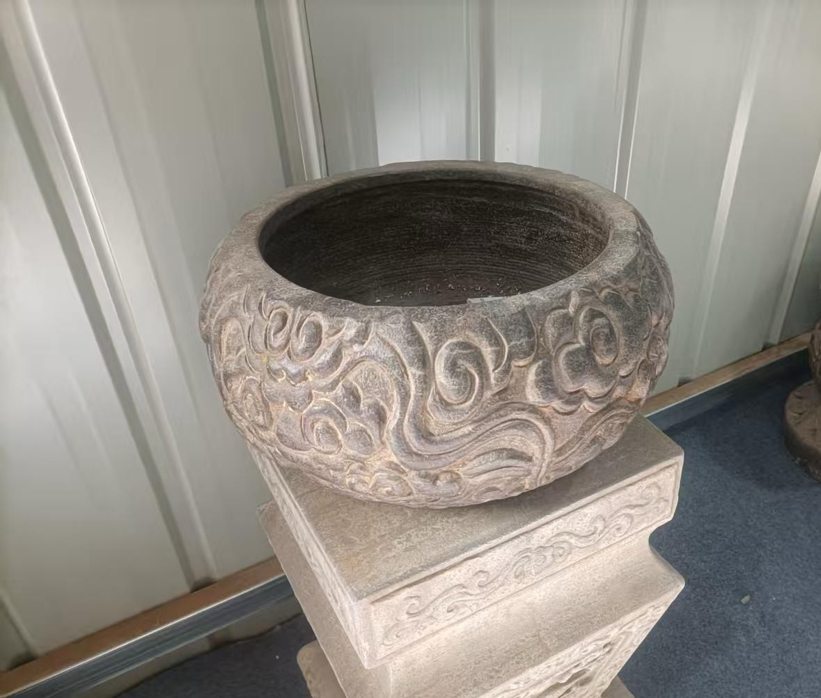 黑青石材质 石盆 不包邮 不卸车