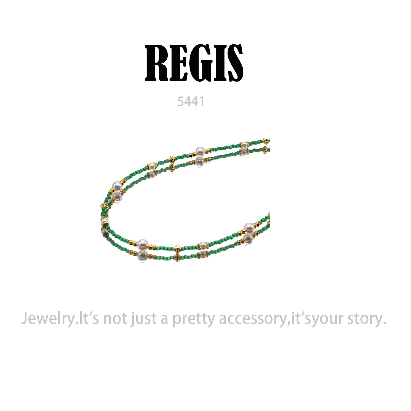 镀K金 REGIS  项链~5441（40+5cm）