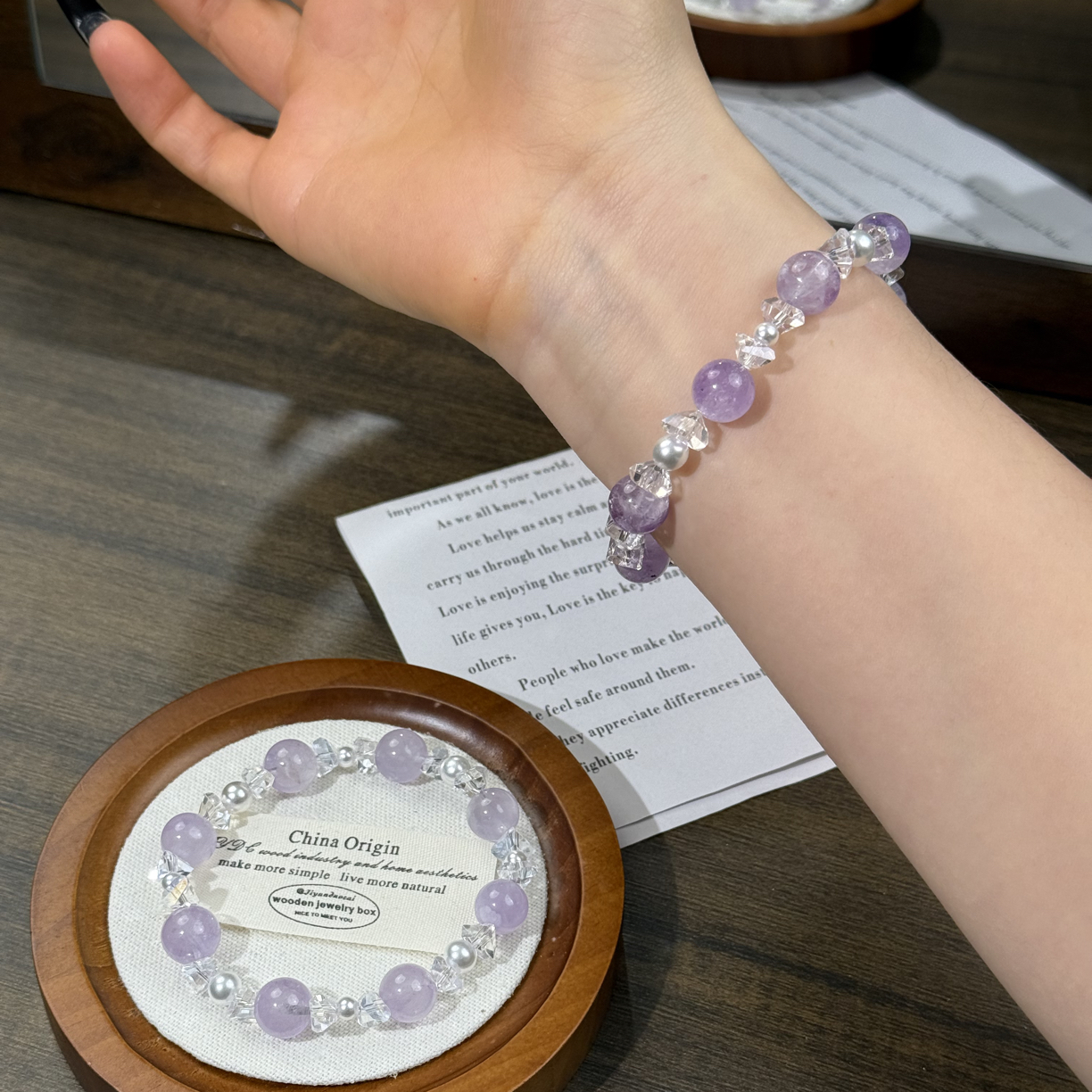 【葡萄泡泡】设计款天然紫水晶泡泡k9华子手链多样性选其一发