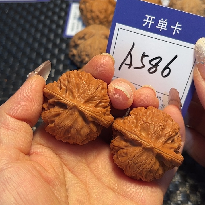 桃核把件41宫灯A586