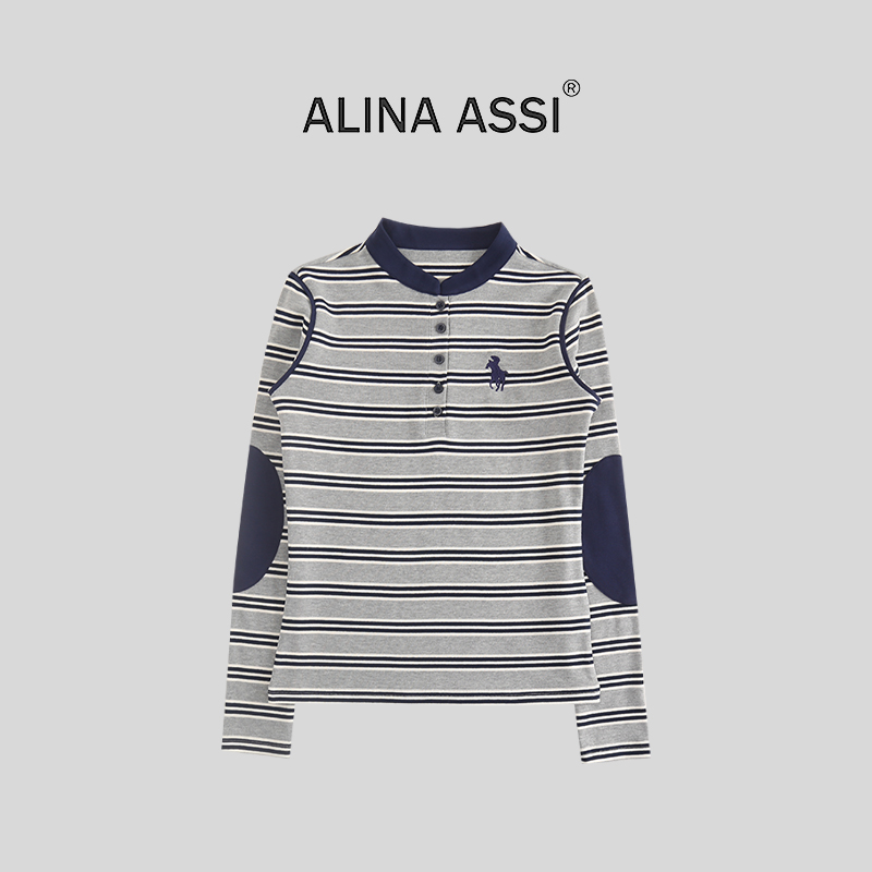 【菲菲】2025秋季新款T恤百搭休闲长袖上衣AD036