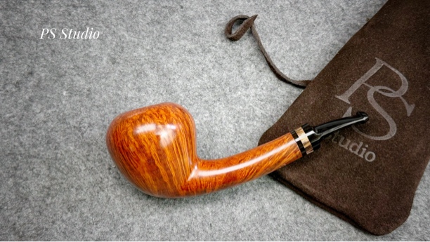 俄罗斯ps Studio光面自由式长杆橡果石楠木手工烟斗