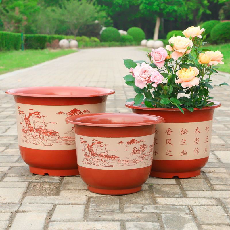 250山水花盆【口径21.5高15.5】