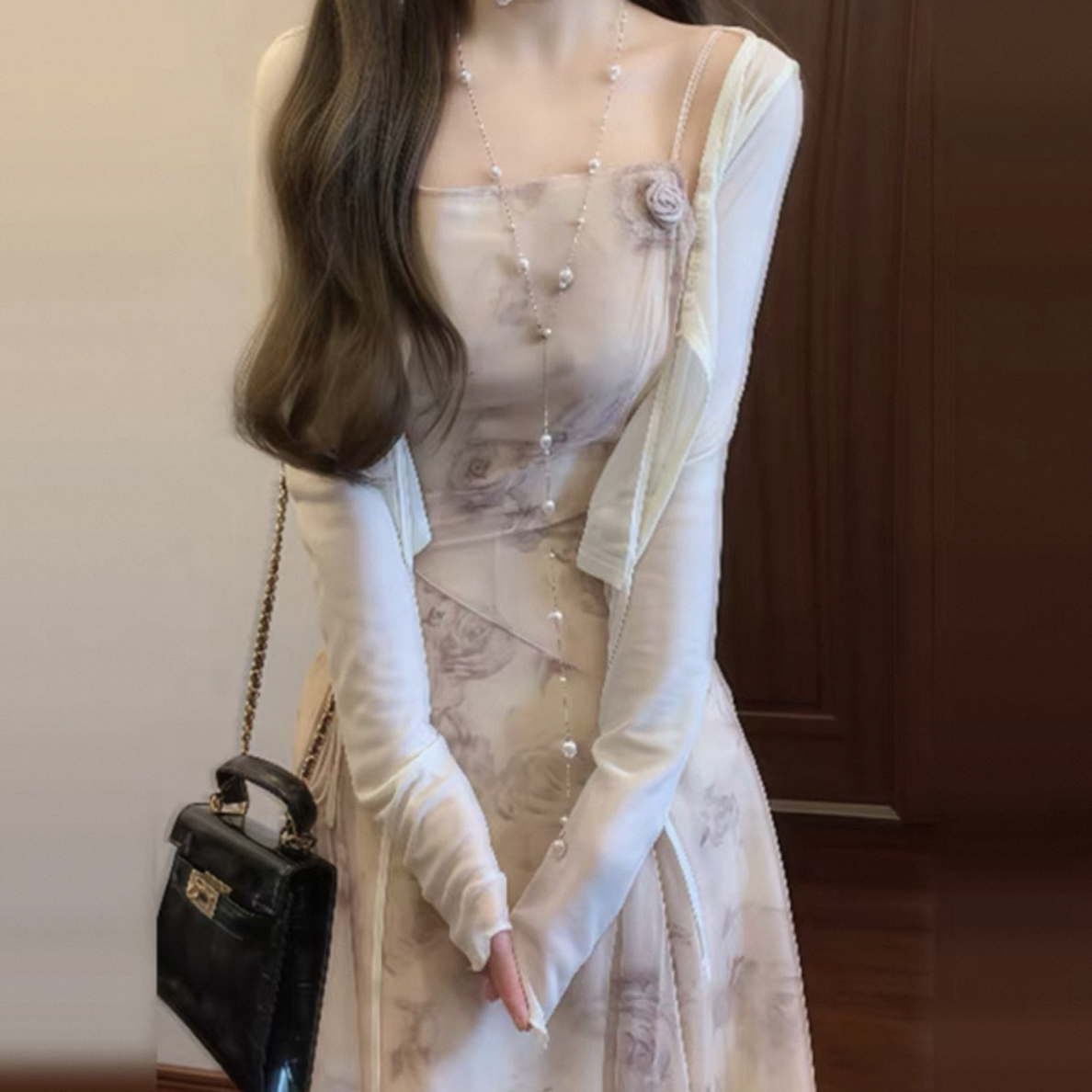 典典家 孤品款No退大码女装遮肉气质百搭纯欲名媛女装扣号