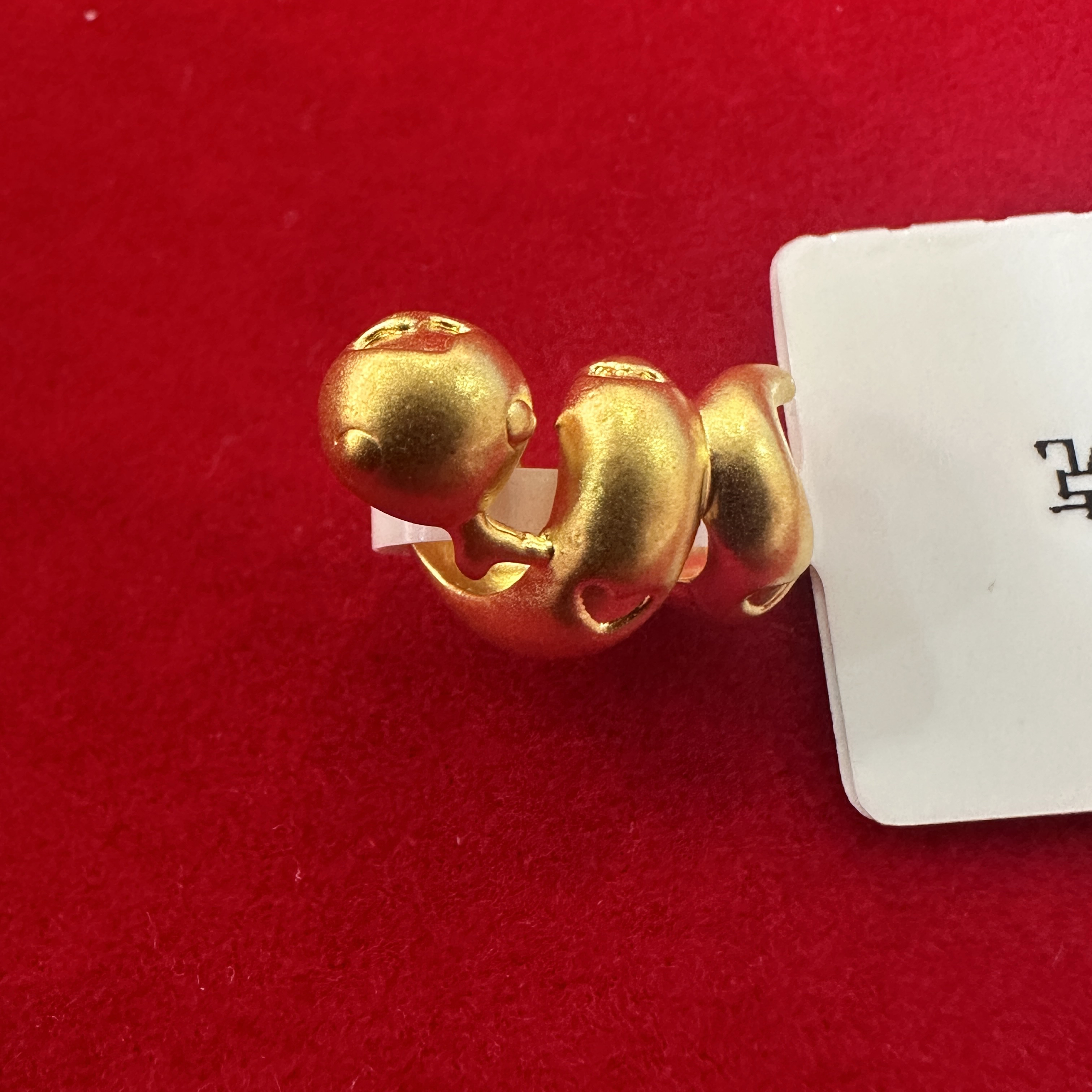 【夏夏专享】足金999饰品 卷卷蛇吊坠 0.44 GP