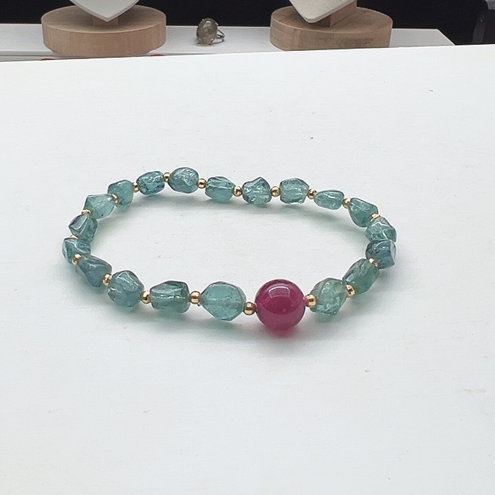 手链18K金镶嵌碧玺