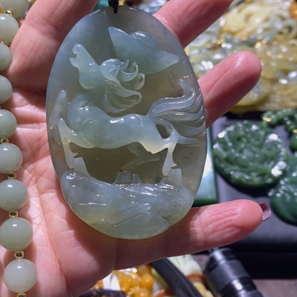 【闪购商品】岫玉毛衣链未镶嵌