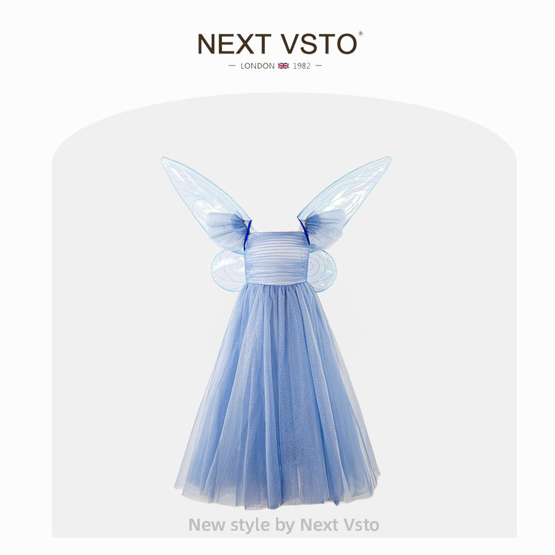 英国NEXT VSTO女童艾莎连衣裙夏季新款高端女宝宝生日礼服公主裙