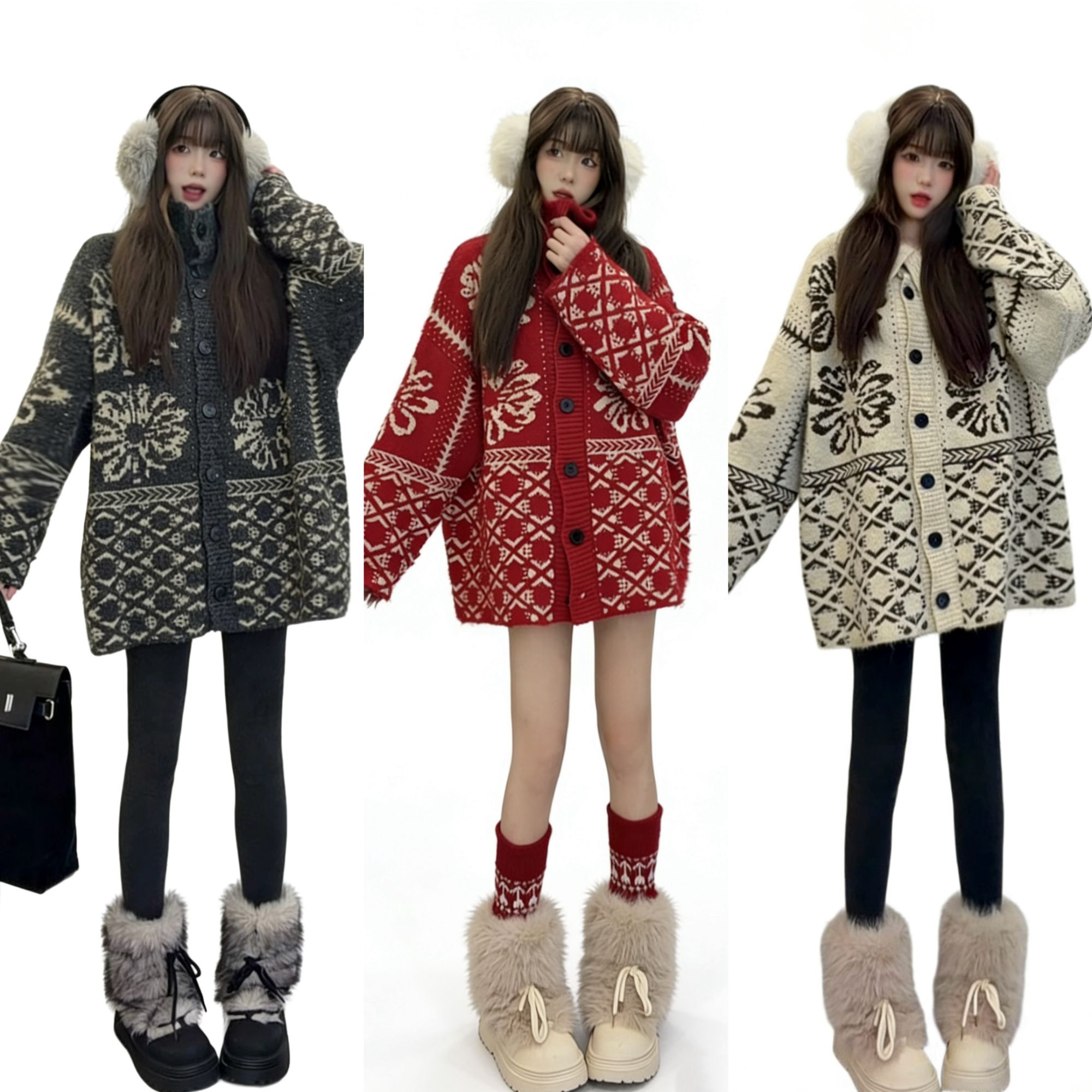 【8%羊毛+运费险】毛衣开衫女2025秋冬新款宽松慵懒加厚针织保暖