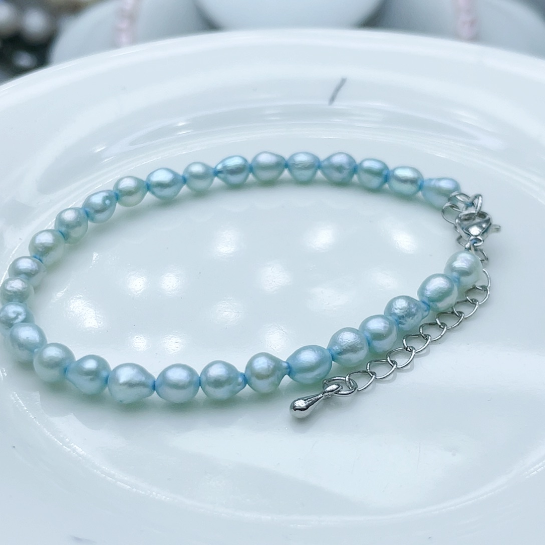 淡水珍珠颈饰钛钢