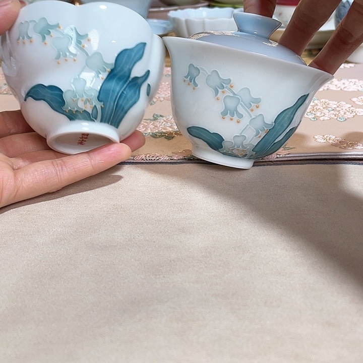 【闪购商品】铃兰幽梦盖碗➕杯哈哈哈