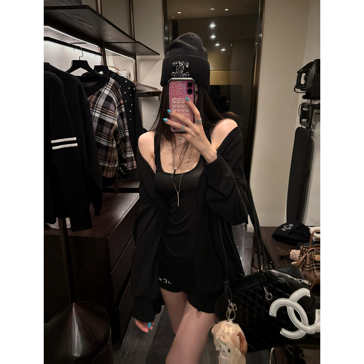 莫欣欣-两色微透背心250401