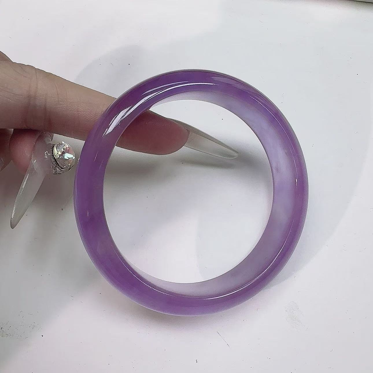 时尚冰紫宽条手镯