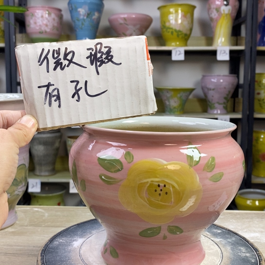 景德镇手工手绘陶瓷花盆