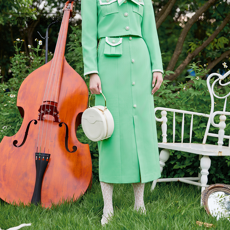 【高高甄选】一电影一时装直筒中长款半身裙FEDQ116591