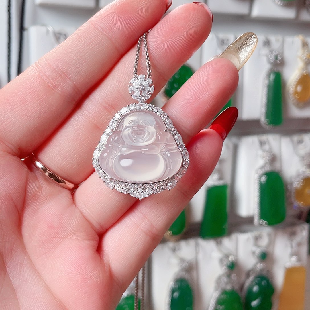 玛瑙/玉髓吊坠(赠链)银S925镶嵌