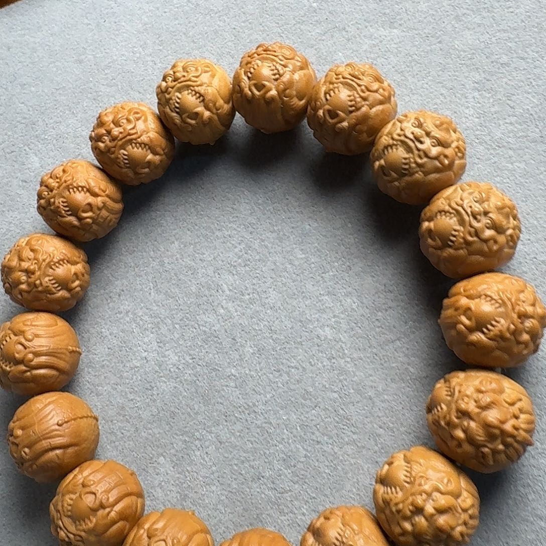 猴头核桃手串貔貅刀痕款单圈