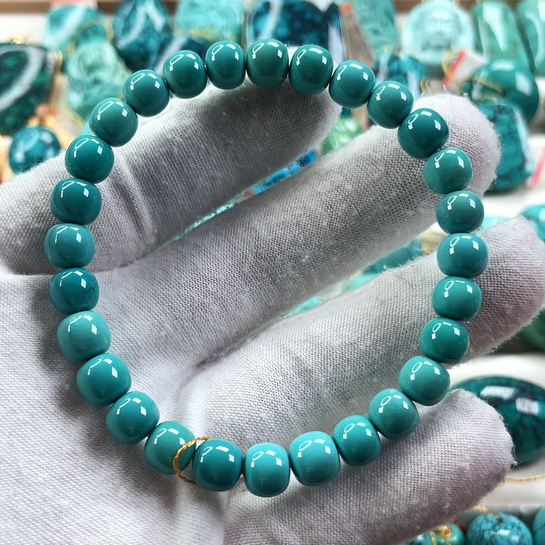 绿松石未镶嵌车挂尺寸7.6