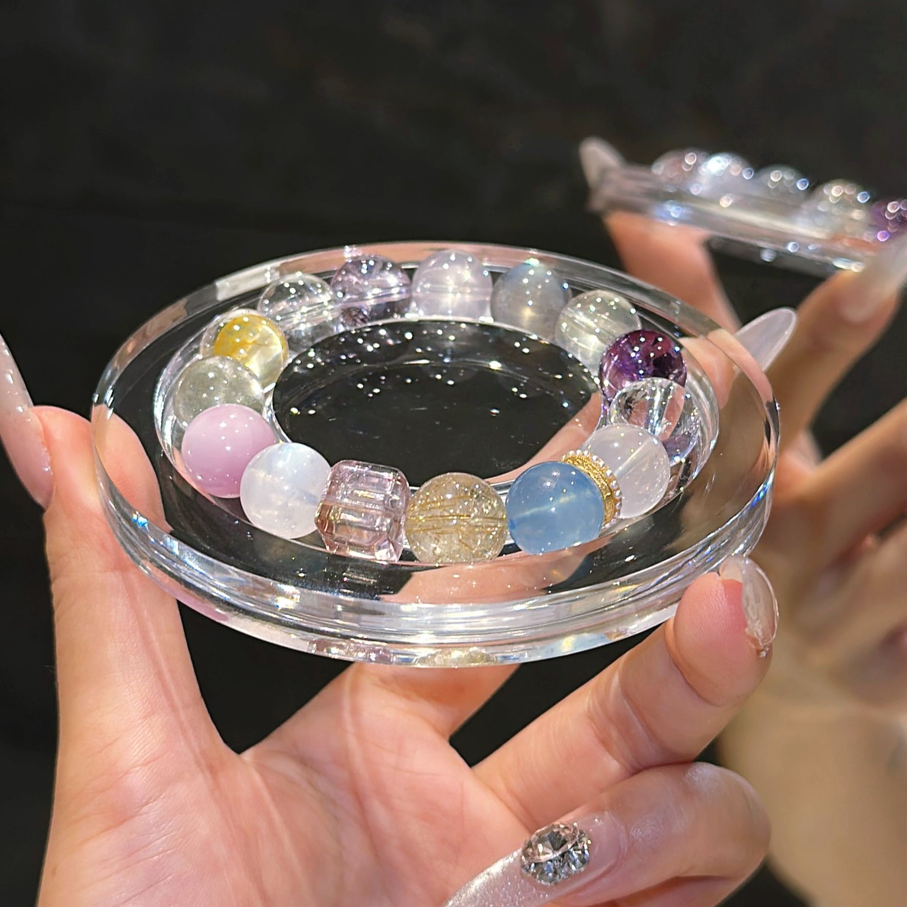 【全能多宝】预售12mm天然水晶月光长石多宝手串（多样性发一）
