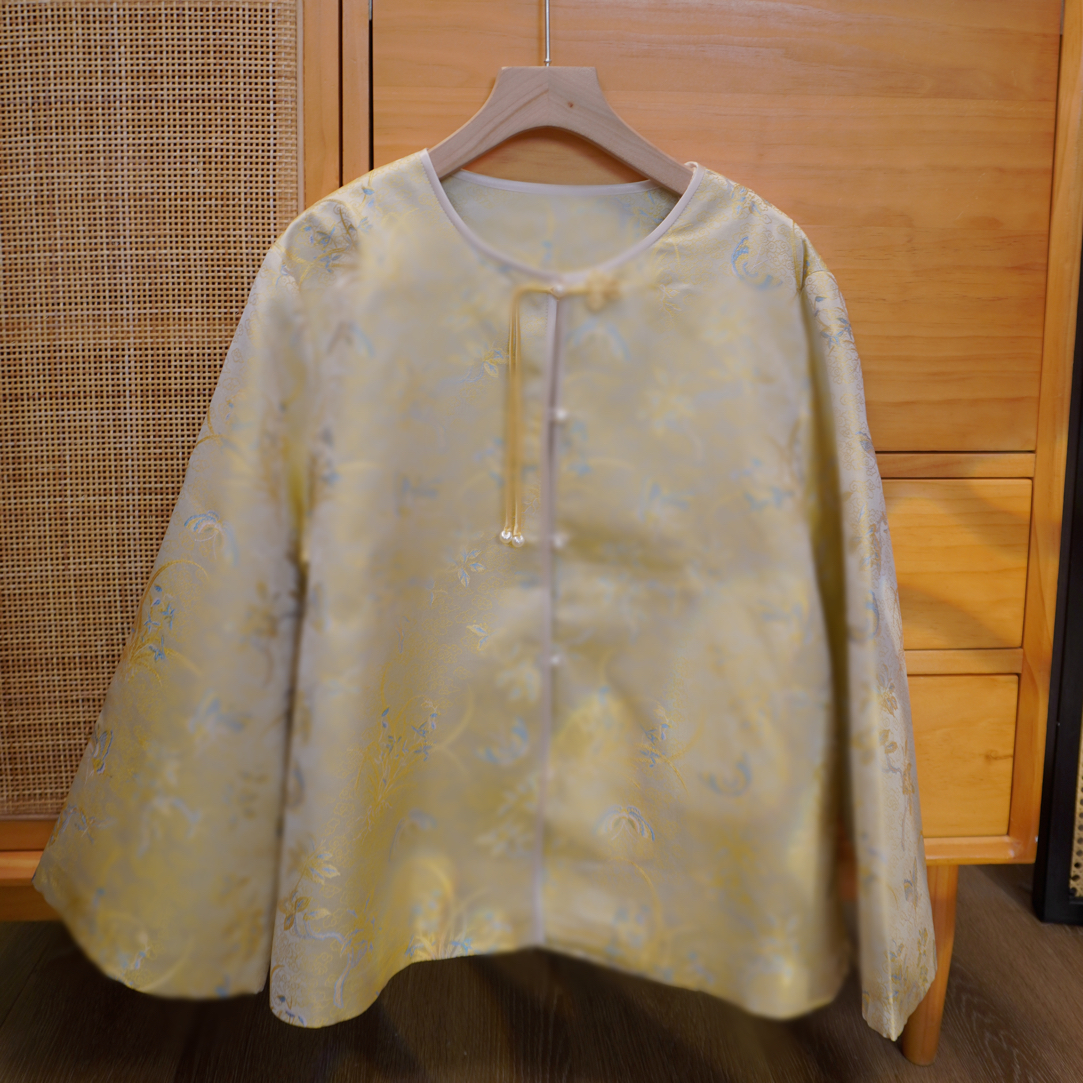 【木蓝】满分桑蚕丝精致正肩宋锦外套合集