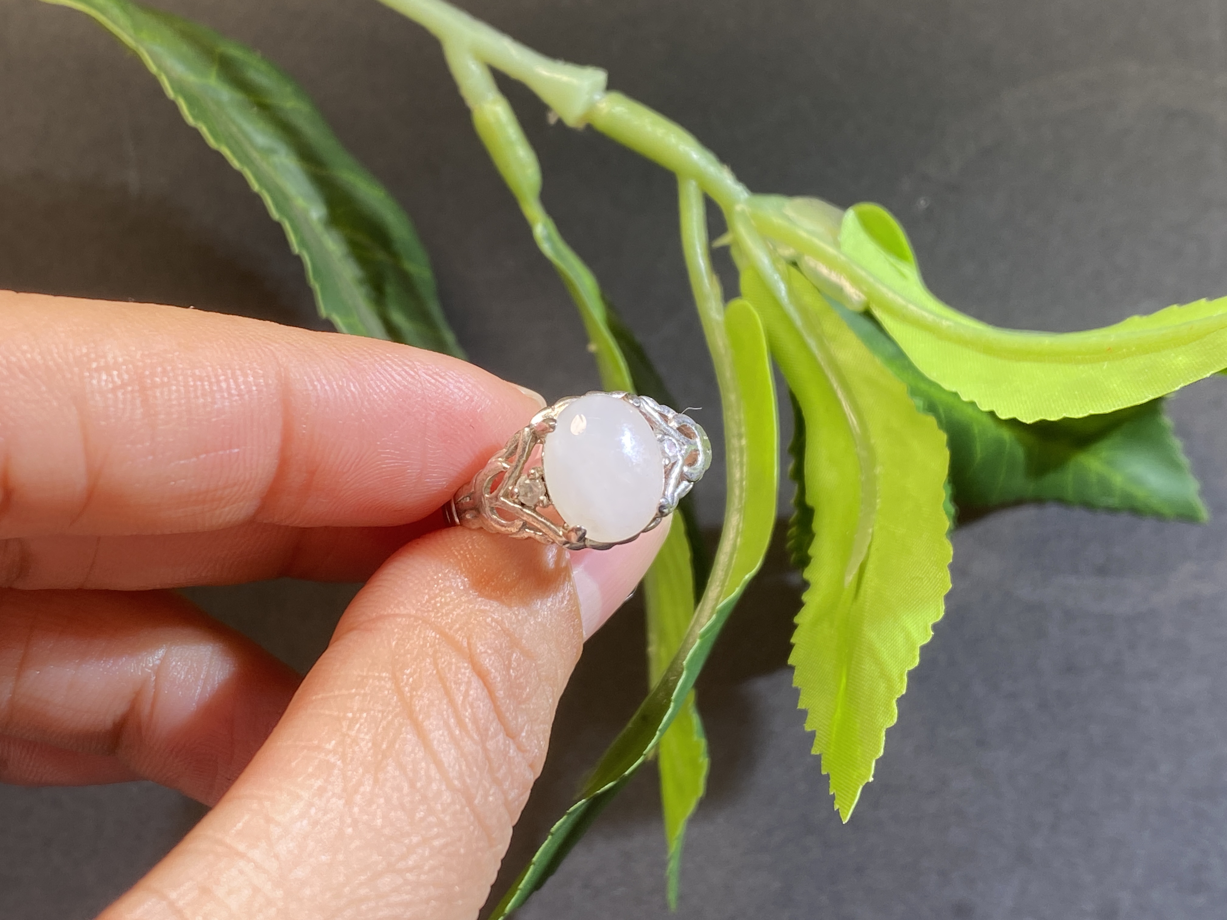 杨哥甄选和田玉白玉戒指