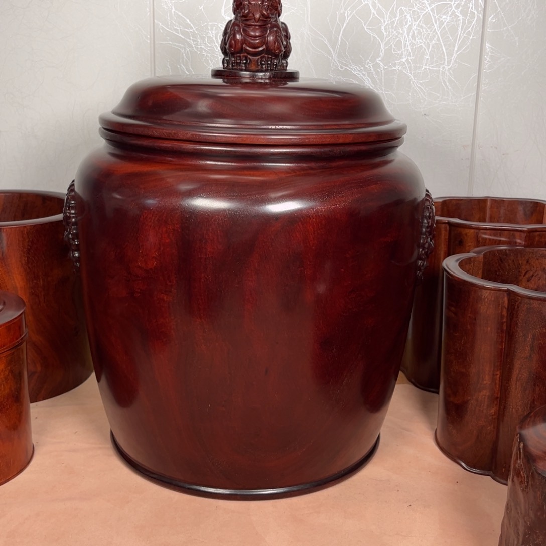 檀香木用****5小叶大茶叶罐