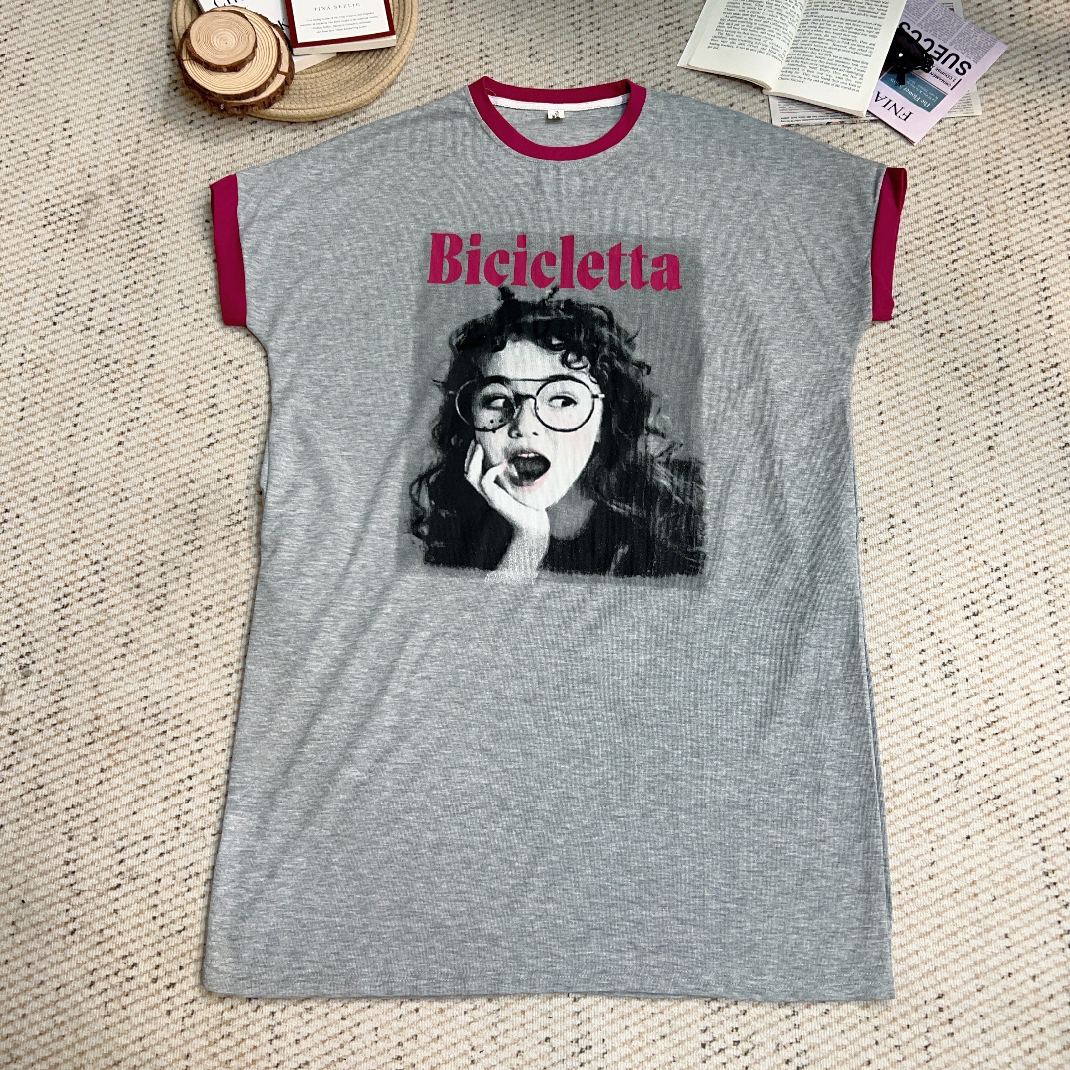 2025夏季新款韩版休闲宽松卡通印花背心连衣裙4060