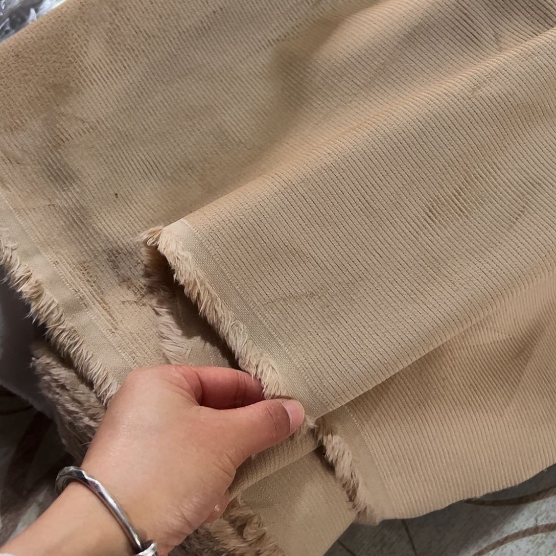 棉一米价港货卡其色加厚灯芯绒1.4米宽果子对面仓库