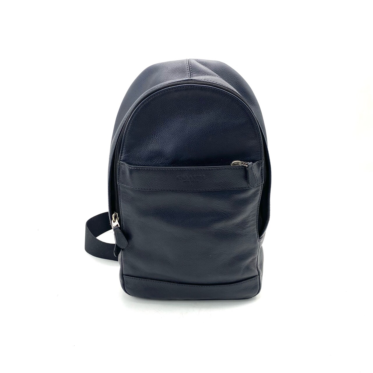 95新 COACH/蔻驰 98新 藏青色全皮胸腰包 尺寸19/34