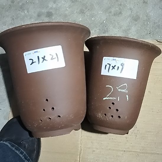 紫砂金钟套盆一大一小