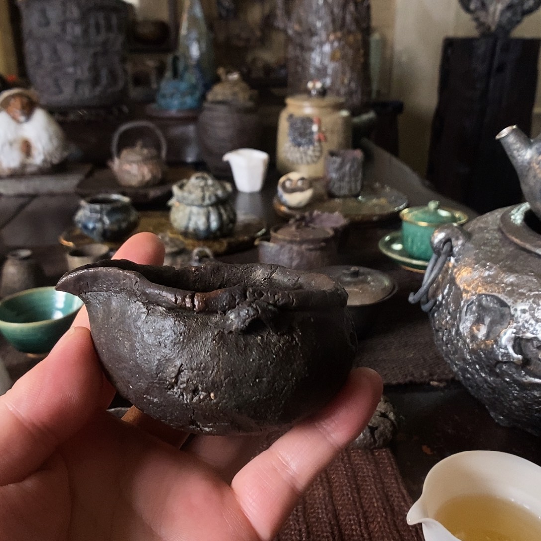 航***母手工制作柴烧茶具