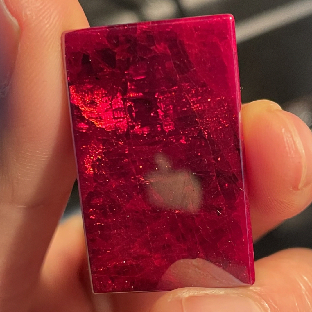 天然辰砂朱砂晶体无事牌双面满火彩男女款收藏级23.2克