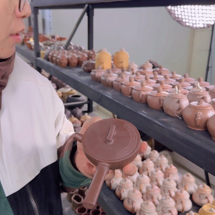 紫砂茶壶平底锅无刻绘