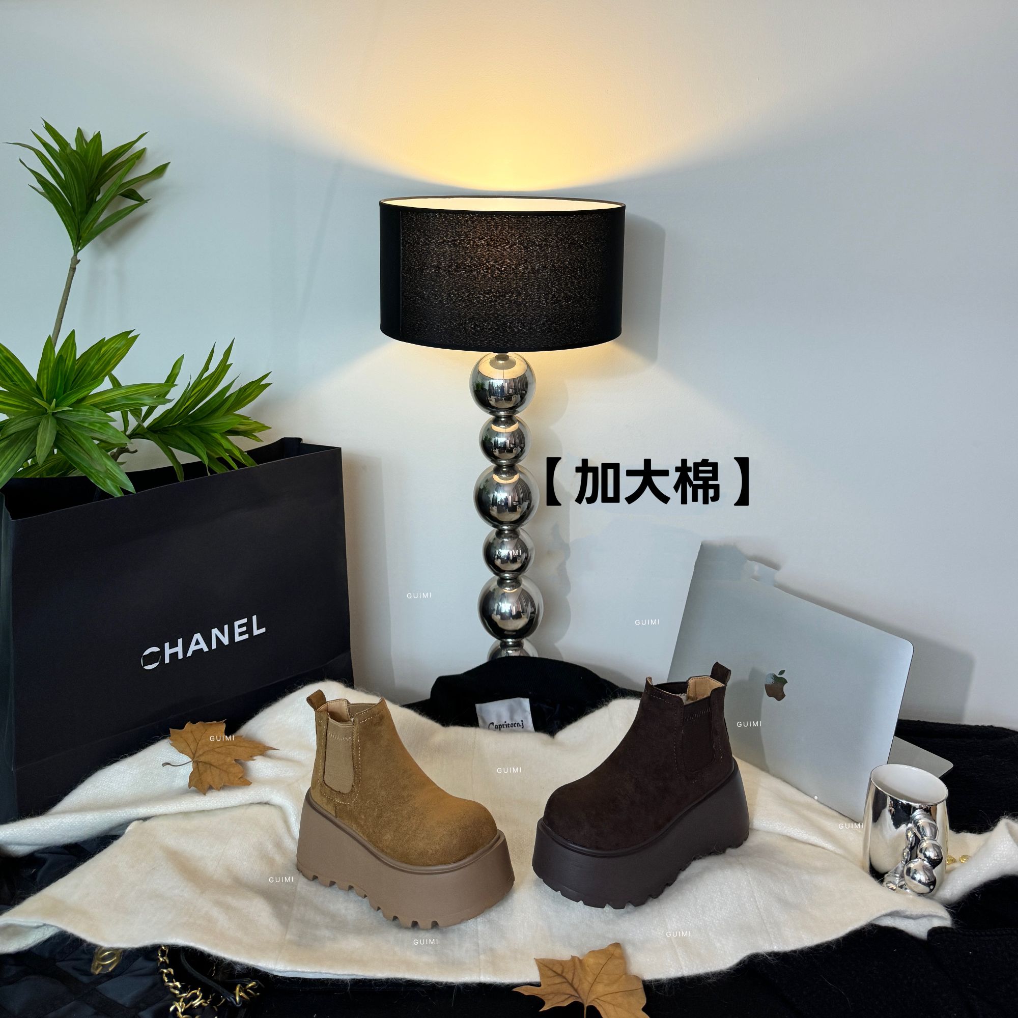 闺蜜家～切尔西小个子8cm增高厚底2025秋冬季加绒新款百搭韩版短靴