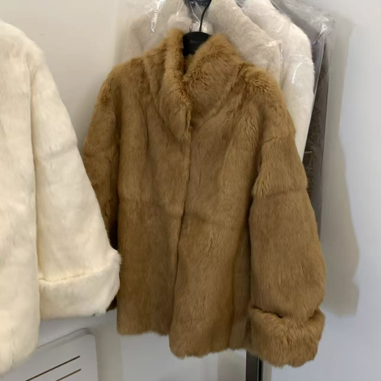 人造皮草 椰子怼怼冬季立领加厚短款皮草外套保暖时尚韩版