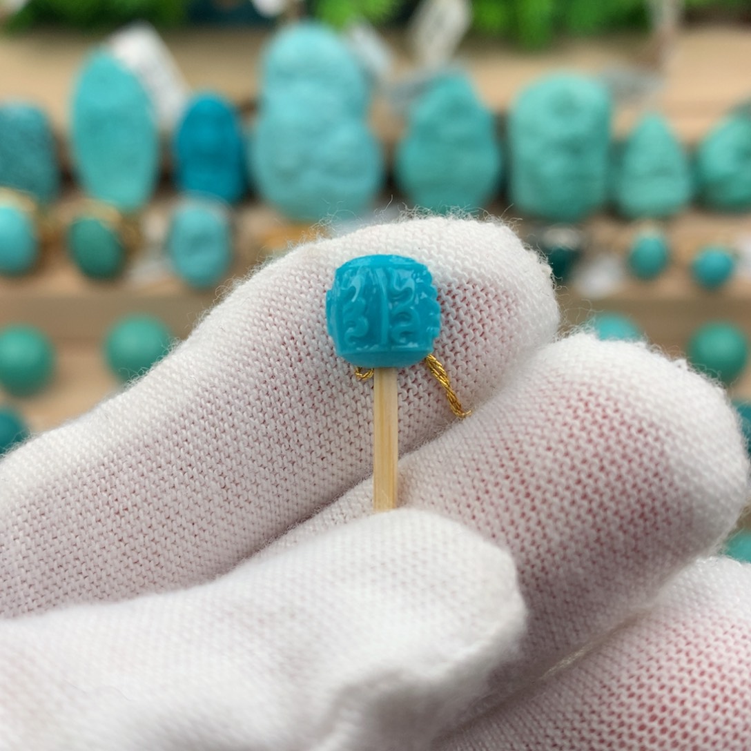 绿松石配饰未镶嵌卡8*8