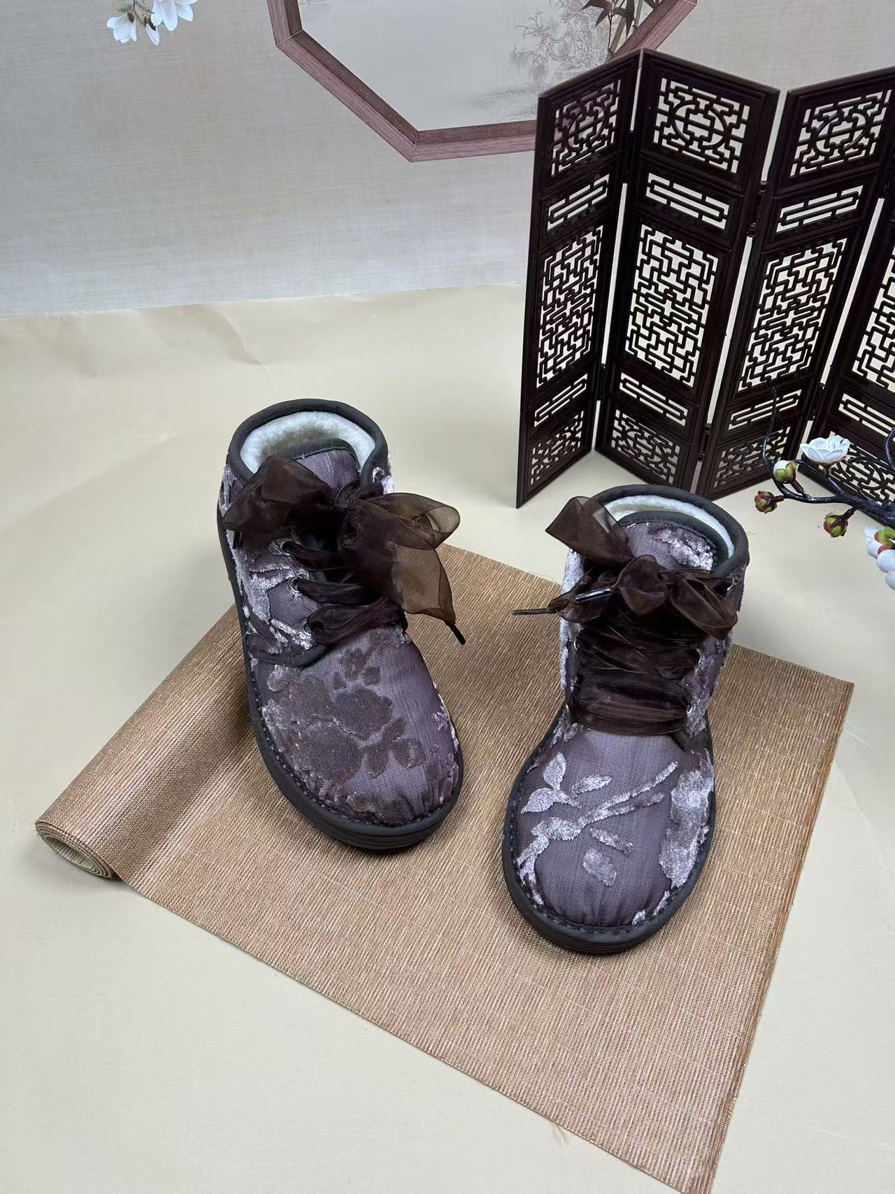 【豆蔻-高系棉鞋】手工布鞋千层底布鞋