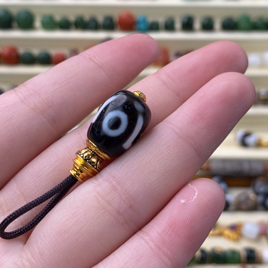 玛瑙/玉髓18K金镶嵌颈饰