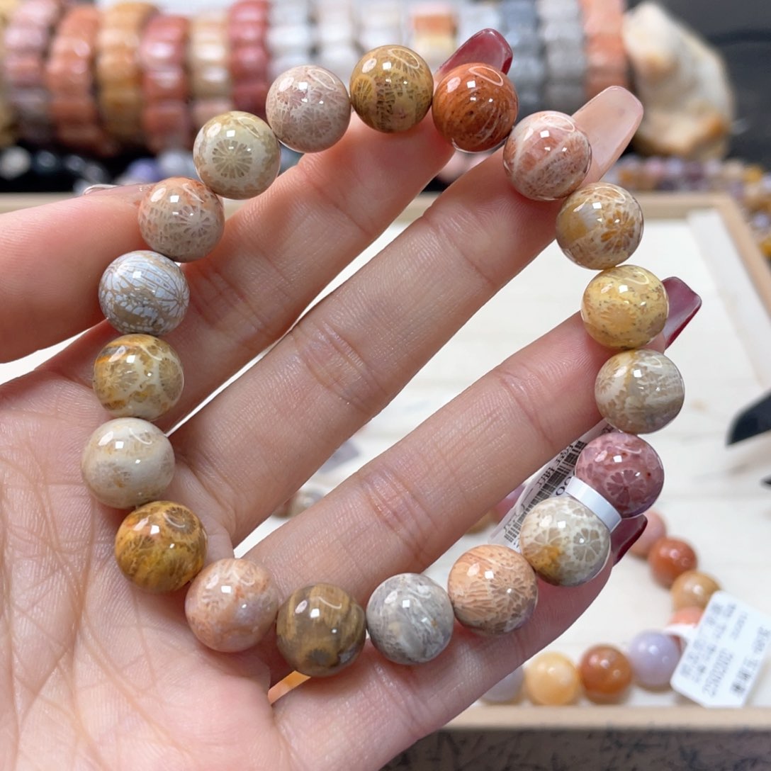 硅化珊瑚（珊瑚玉）手链未镶嵌用****7405