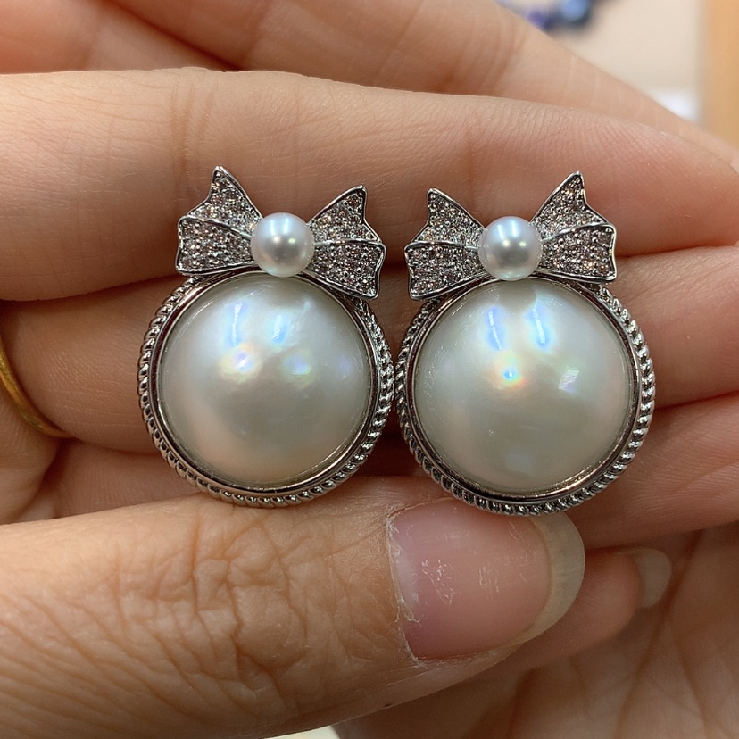 【闪购商品】耳饰拼合珍珠（马贝珠）未镶嵌