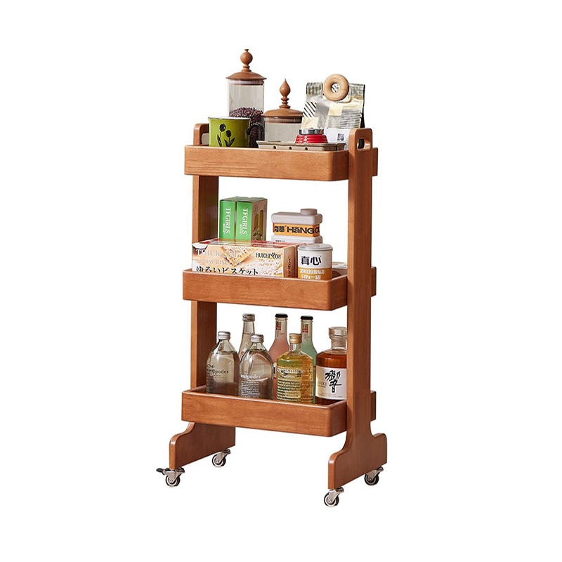 零食饮料收纳架带轮可移动夹缝小推车置物架落地收纳柜多层收纳车