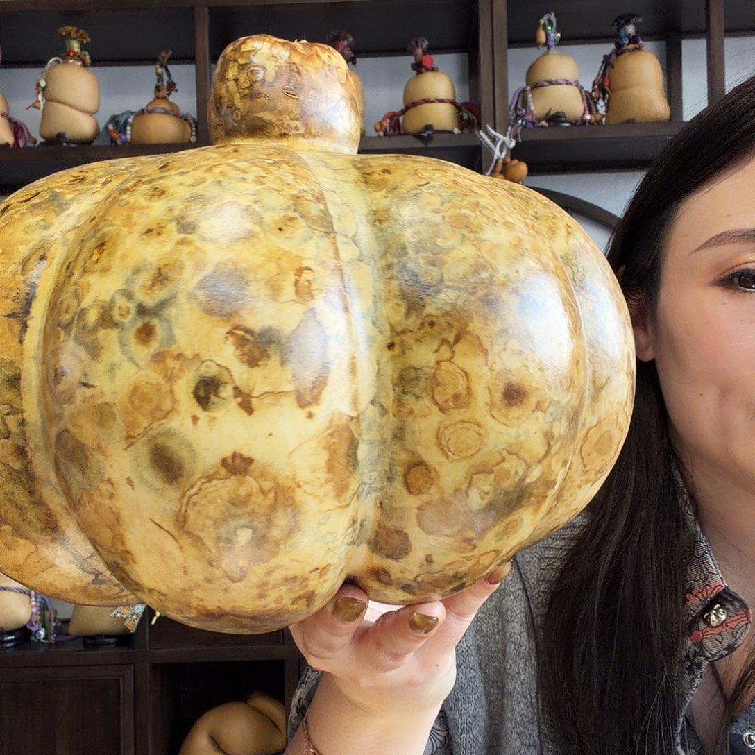 *****花皮花墩葫芦摆件