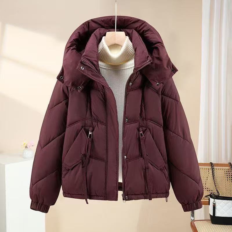 冬季新款韩版短款连帽棉服时尚宽松爆款女士棉衣棉袄厚外套#808