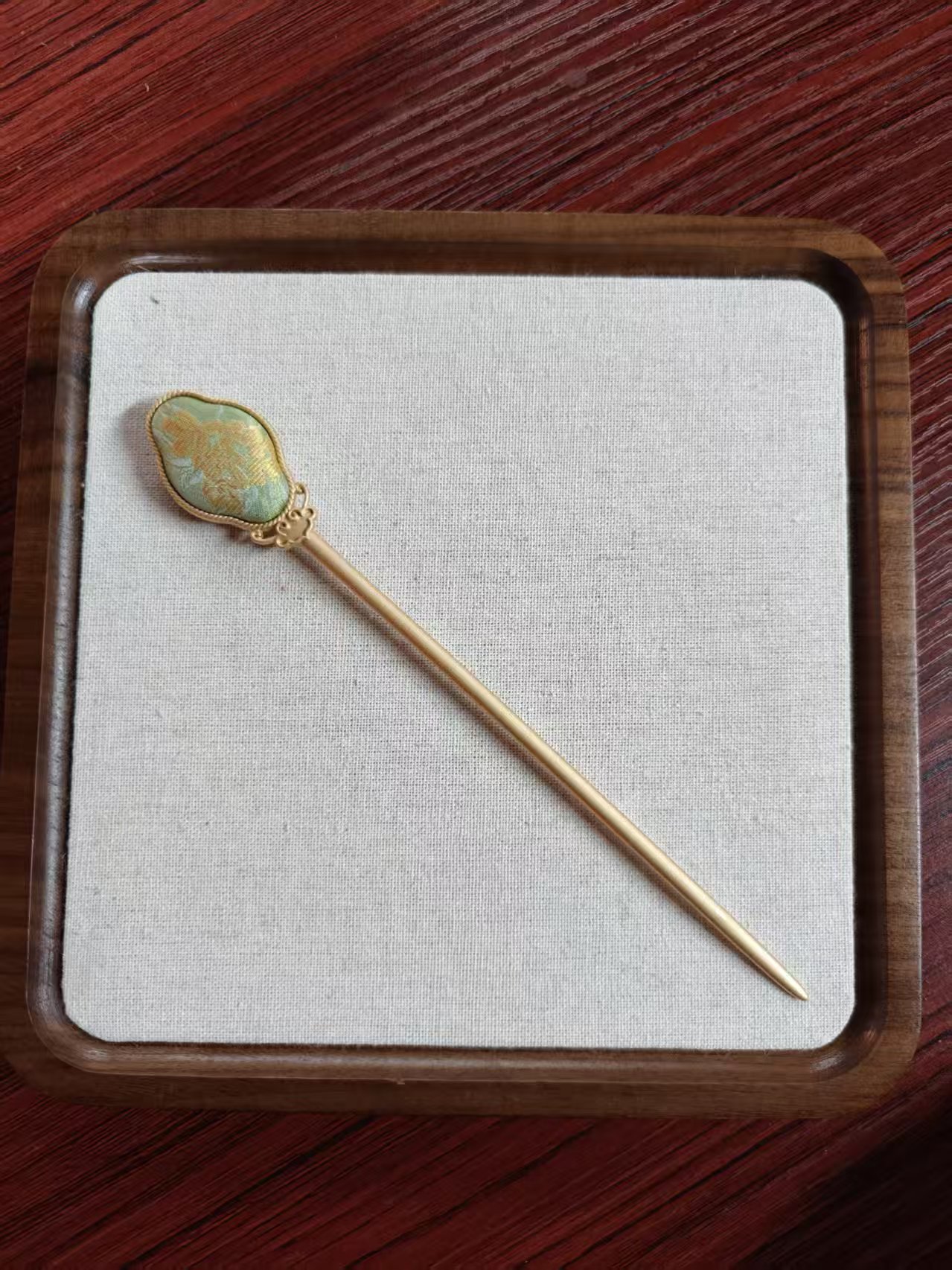 非遗宋锦桂花发簪