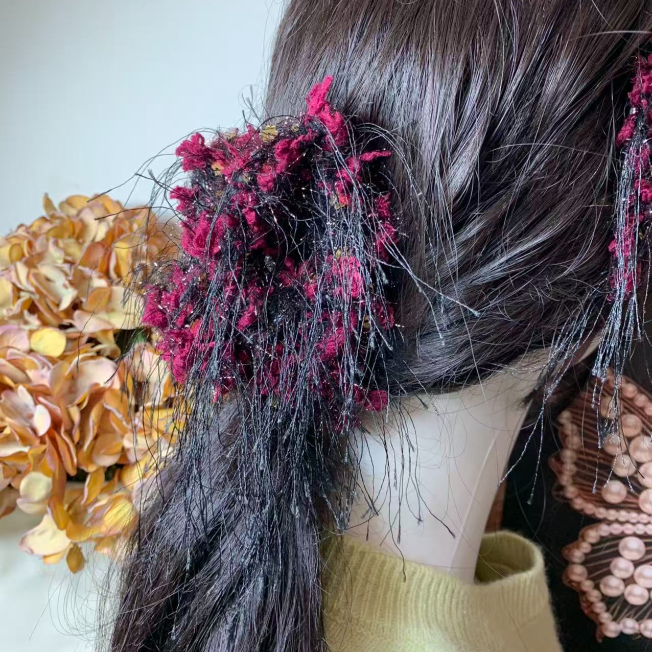 蝴蝶抓 乐心手作 手混线 氛围感 温柔气质发饰 (默认NO退NO换)