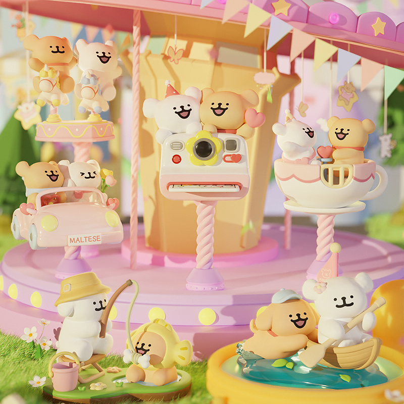 【畹町】线条小狗“欢乐郊游“系列盲盒公仔拆了不退