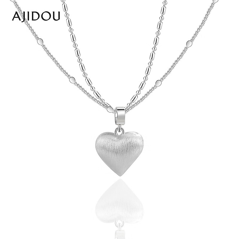 铜合金项链 AJIDOU阿吉豆项链女款时尚爱心锁骨链【YFX】